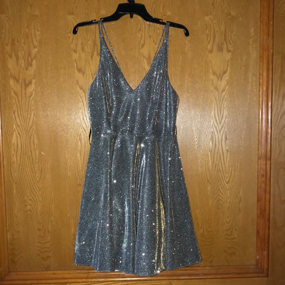 silver black sparkly dress great for prom